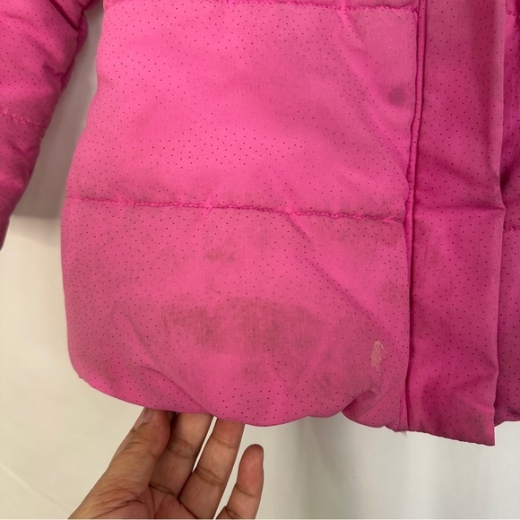 Disney Princess Puffer Winter Coat Jacket Toddler Small Hooded Embroidered Pink‎ - Picture 5 of 16